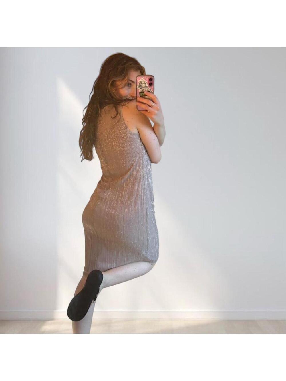 Women's Silver and Grey Dress